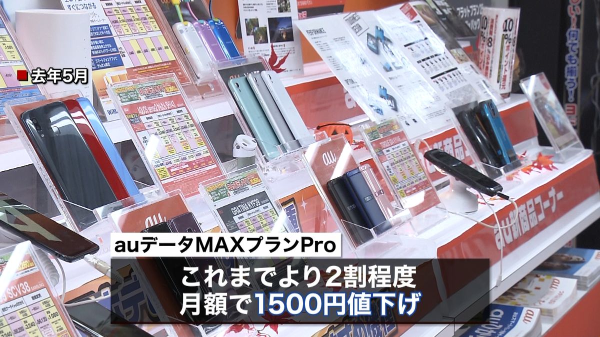 ＫＤＤＩ“データ無制限”約２割値下げへ