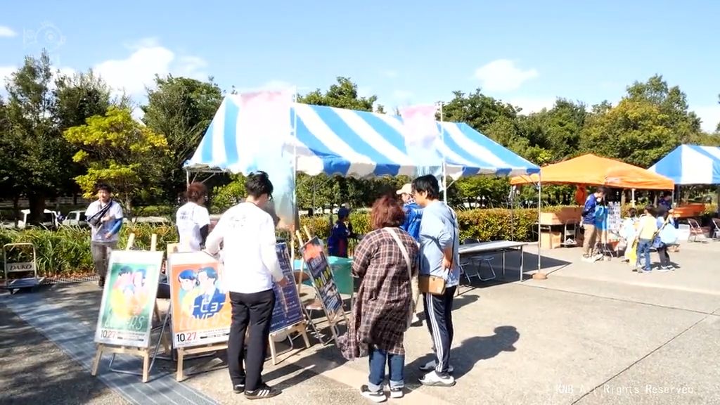 選挙に関心を！カターレ富山の選手が啓発に一役