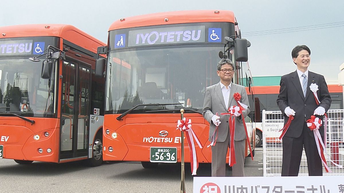 伊予鉄バスが川内バスターミナルに「EVバス」の充電設備を整備 2027年度までに50台導入めざす