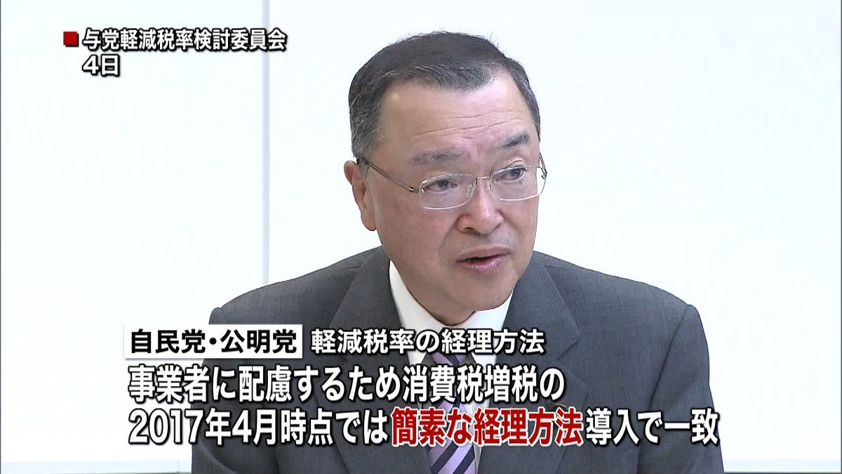 軽減税率で自公、簡素な経理方式案で調整