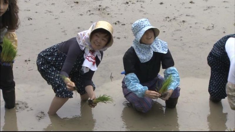 ケネディ大使、昭恵夫人に誘われ田植え