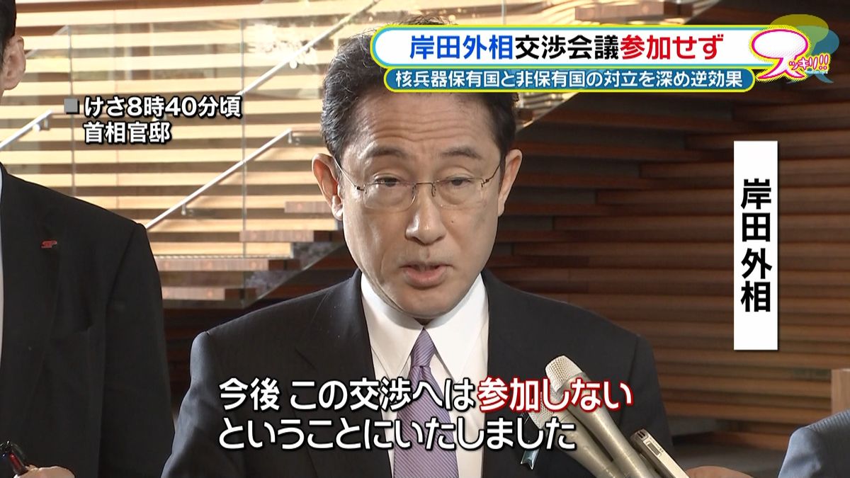 「核兵器禁止条約」交渉に参加しない～外相