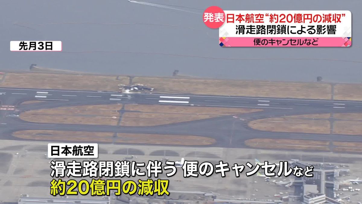 日本航空　滑走路閉鎖による影響“約20億円の減収”