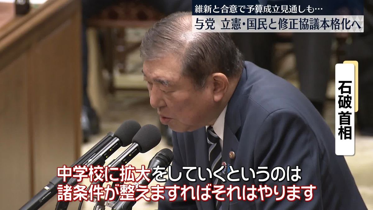 与党、立憲・国民との修正協議をきょうから本格化