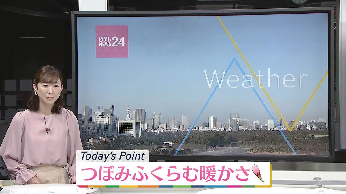 【天気】ツボミふくらむ暖かさ　東海から西は乾燥に注意