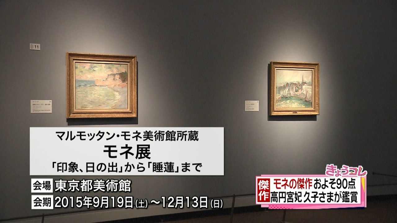 １９日開幕 久子さまが「モネ展」を鑑賞（2015年9月17日掲載）｜日テレNEWS NNN