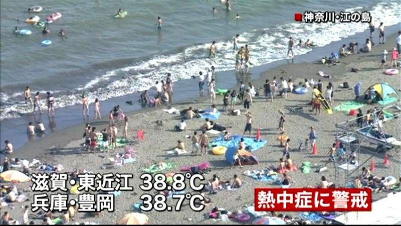 各地で猛暑日　滋賀・東近江で３８．８℃