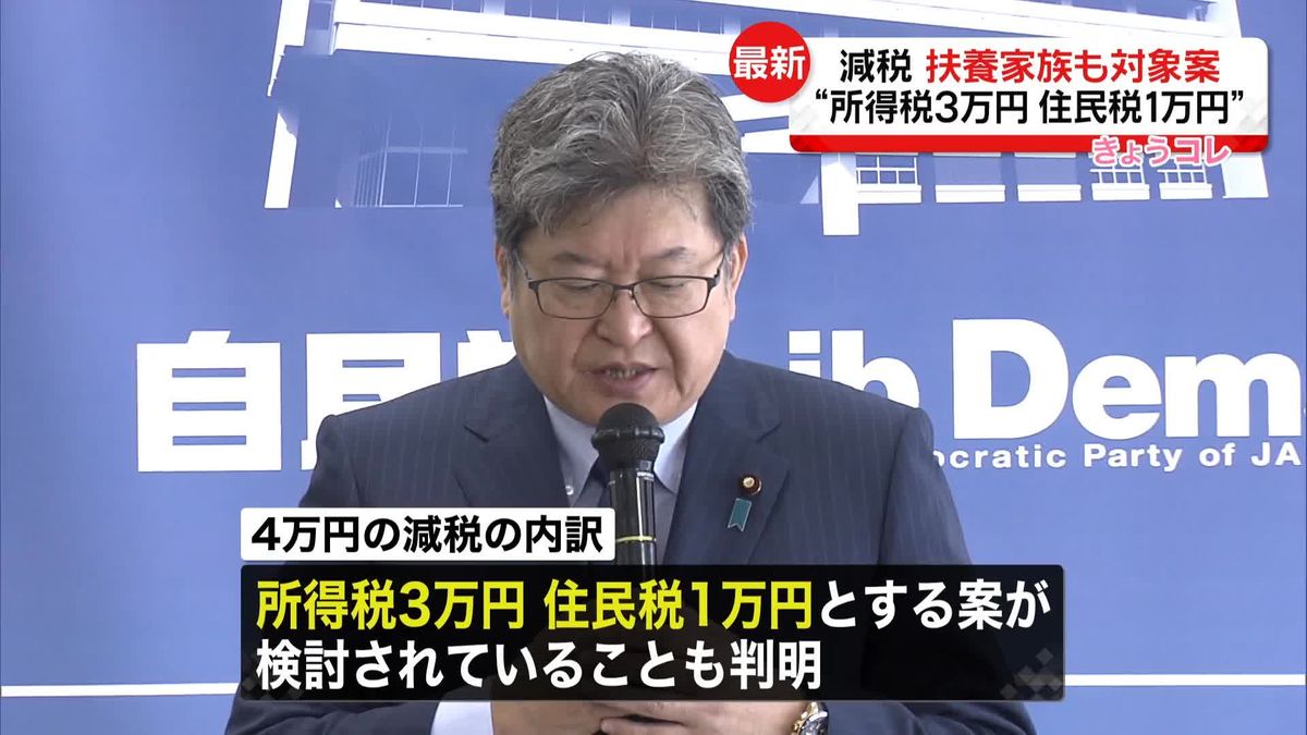 扶養家族も減税の対象にする案が浮上…政府与党内で　検討中の期限付き減税