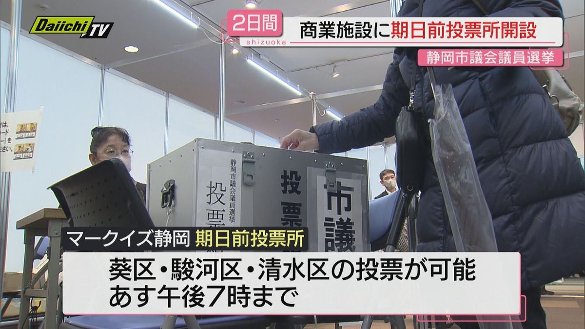 【投票率アップへ】市内ショッピングモールに２日間限定で静岡市議会議員選挙の期日前投票所を開設