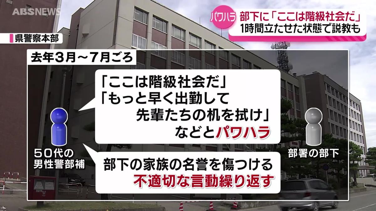 「ここは階級社会だ」「もっと早く出勤して先輩たちの机をふけ」秋田県警本部の警部補をパワハラで処分