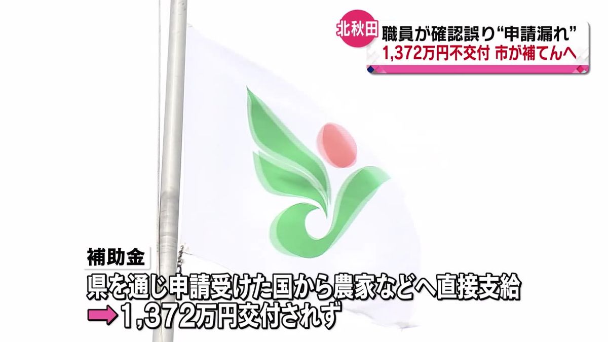 北秋田市が補助金申請手続きに漏れ 1372万円不交付