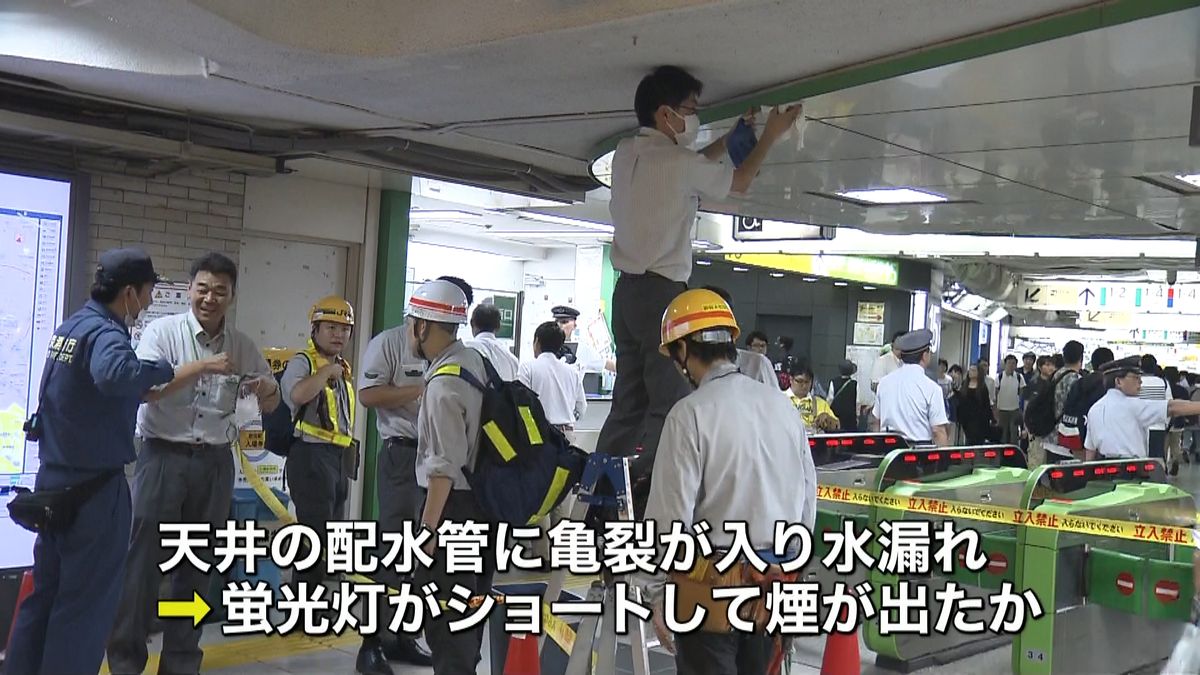 ＪＲ新宿駅で蛍光灯から煙　改札が一時閉鎖