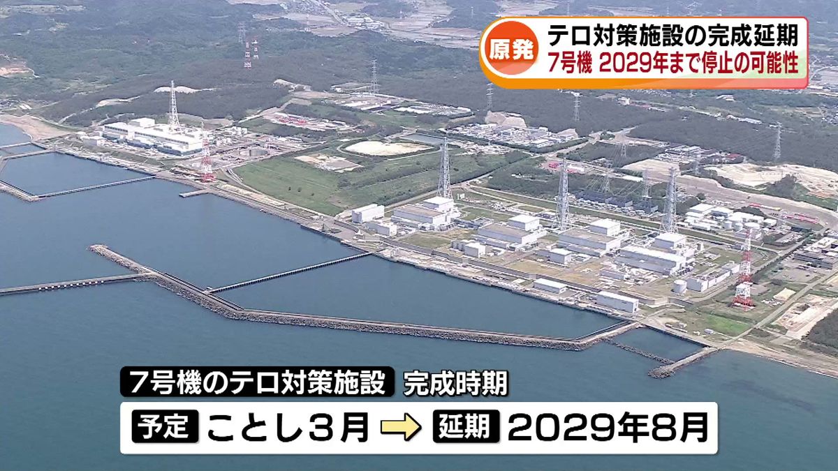 柏崎刈羽原発7号機　2029年まで運転停止の可能性　テロ対策施設の完成が大幅延期 　《新潟》