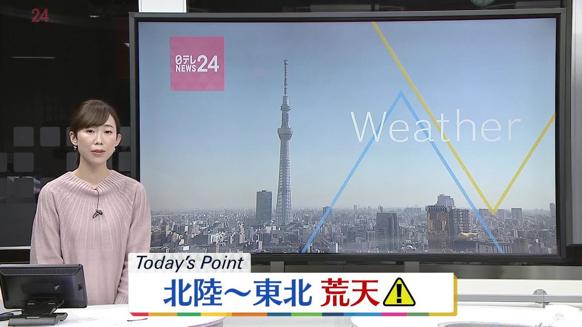 【天気】低気圧接近で風が強まる　新潟や山形など日本海側は警戒を