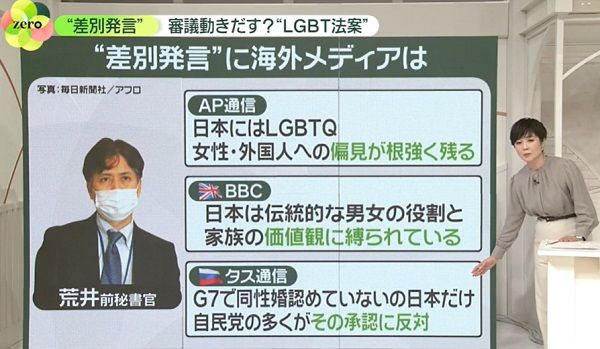 秘書官「LGBT」差別発言で――法案審議が動く？　締め付けのロシアメディアも批判…「G7で同性婚認めないのは日本だけ」