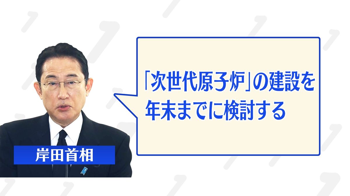 次世代炉建設の検討を表明する岸田首相