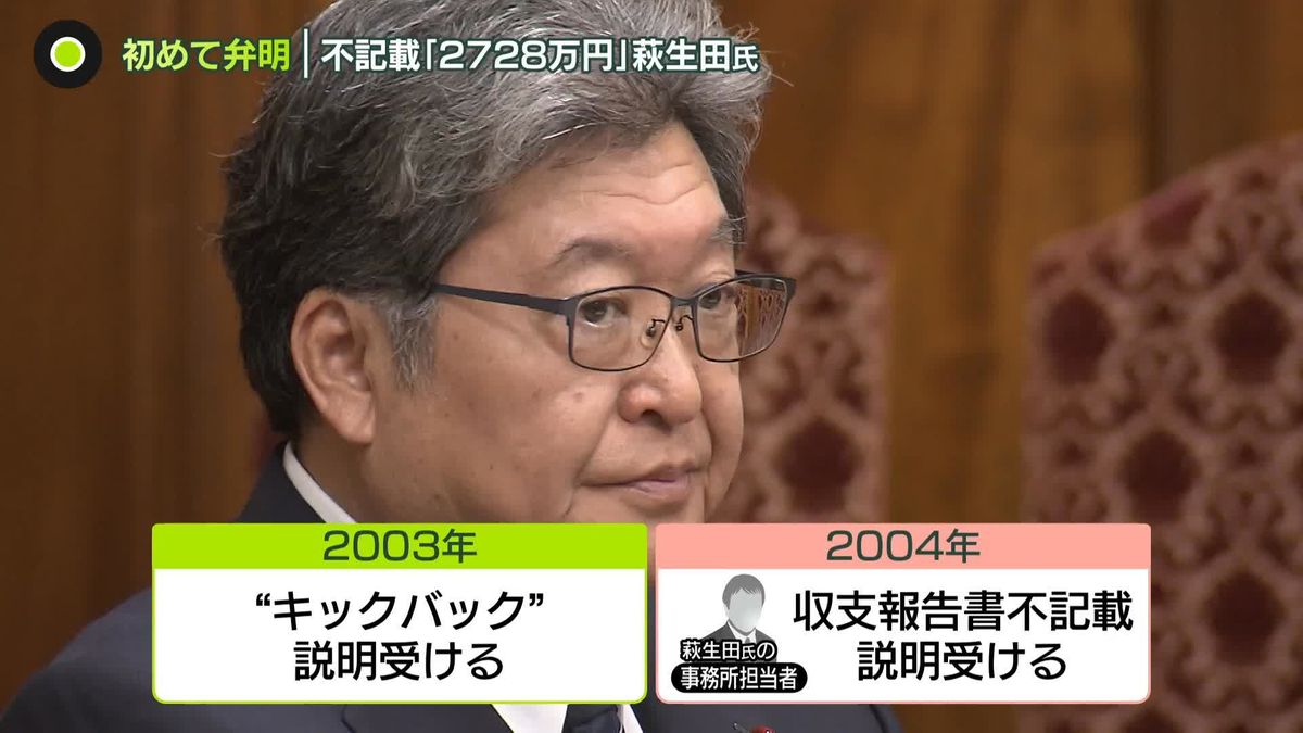 キックバック“20年以上前に把握”　萩生田氏、国会で初めて弁明