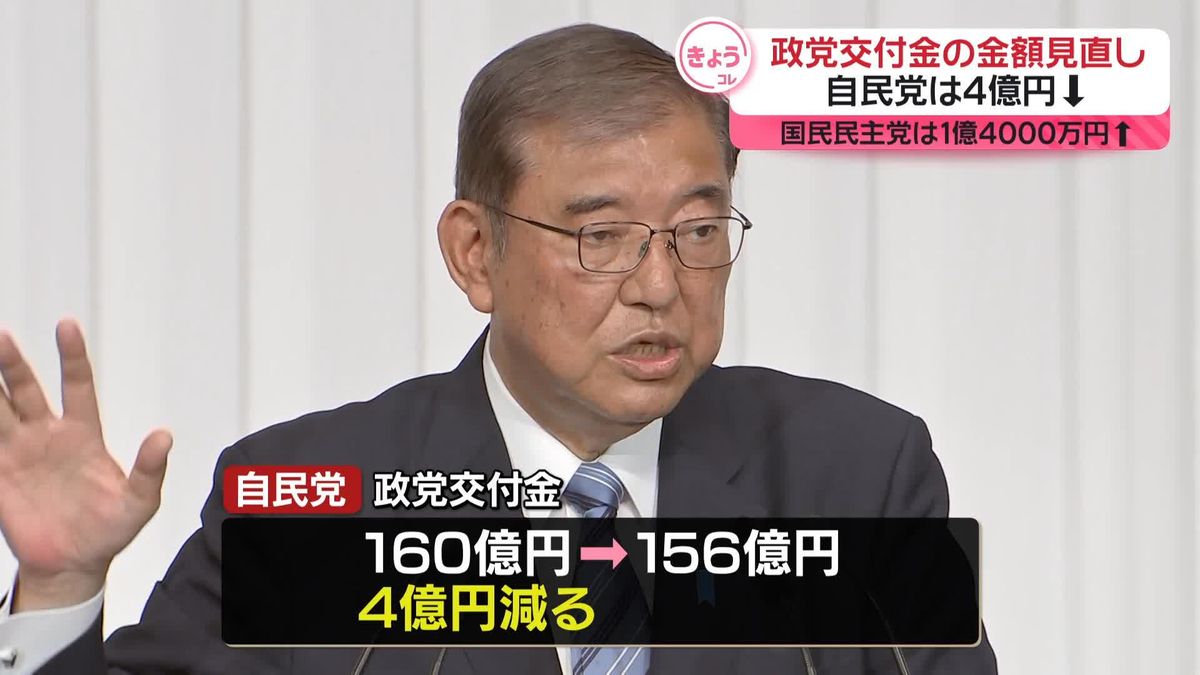 衆院選の結果受け…政党交付金を見直し　自民党は4億円減、国民民主党は1.4億円増