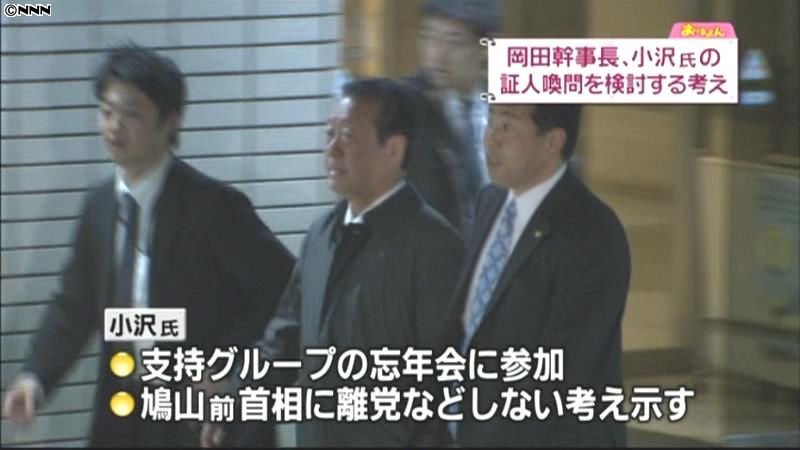 小沢元代表　離党などはしない考えを示す