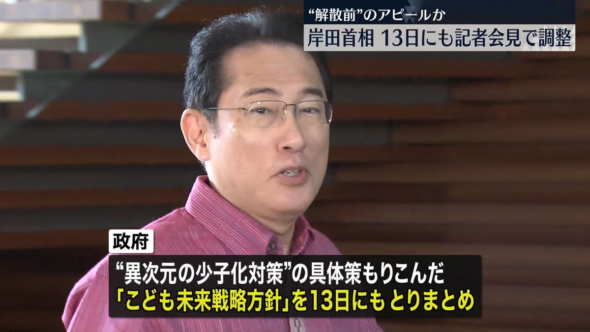 岸田首相、今月13日にも記者会見の方向で調整　「異次元の少子化対策」具体的内容など説明