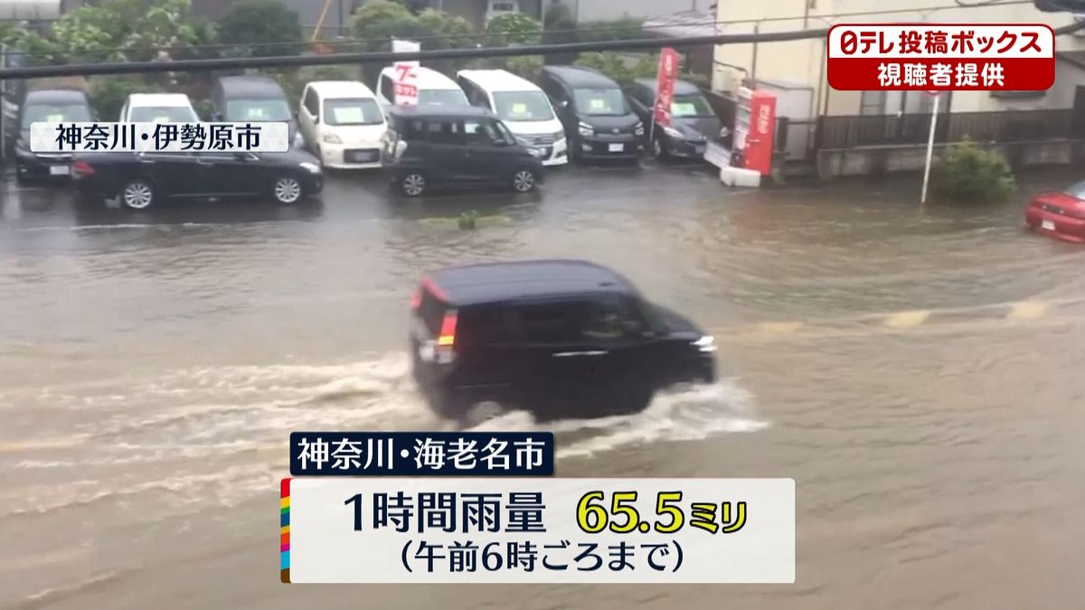未明から大雨…住宅街の石垣崩れる　横浜市