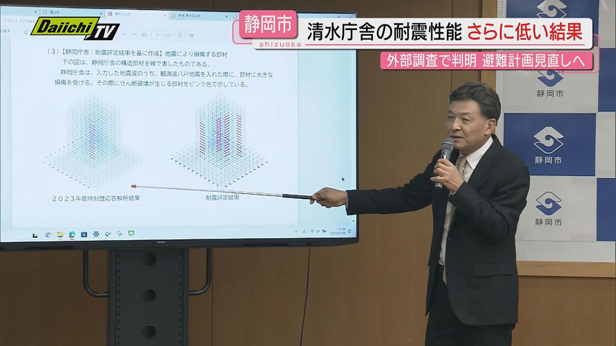 【清水庁舎耐震性問題】外部調査で市の解析より｢耐震性低い結果｣市長が明かす…改修か新築かさらに精査へ(静岡市)