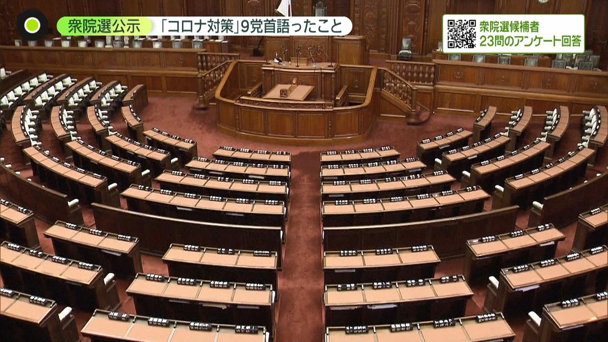 「経済」「コロナ」は…衆院選で９党首訴え