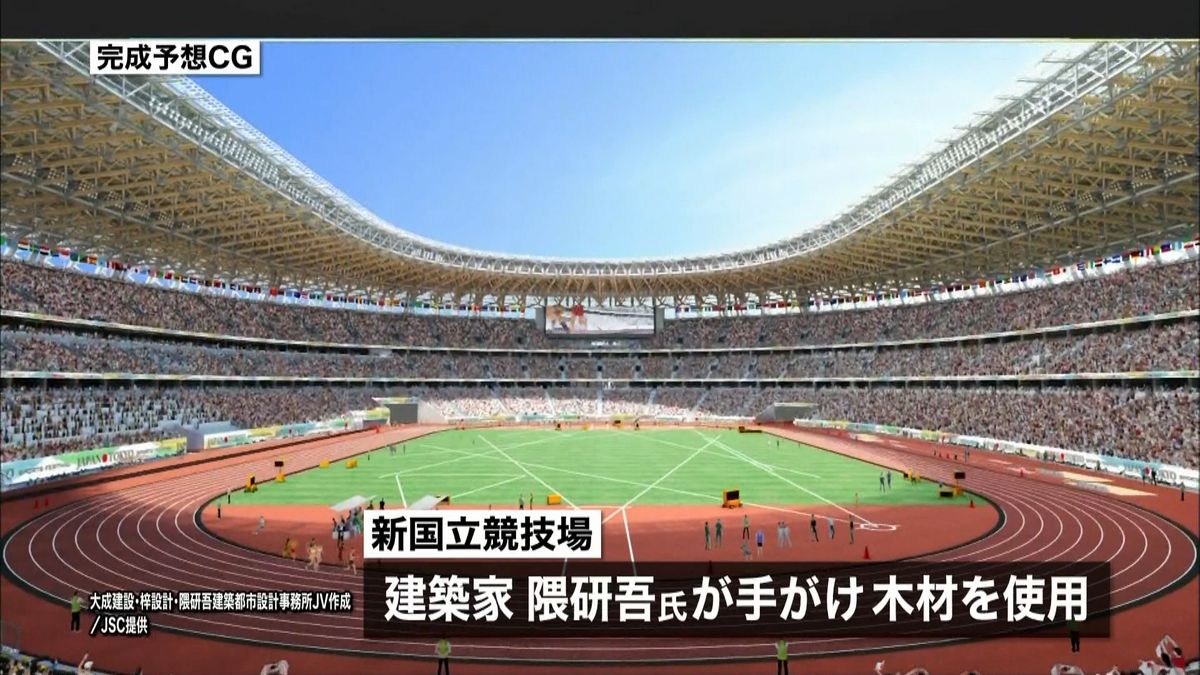 新国立競技場で起工式　新完成予想ＣＧ披露