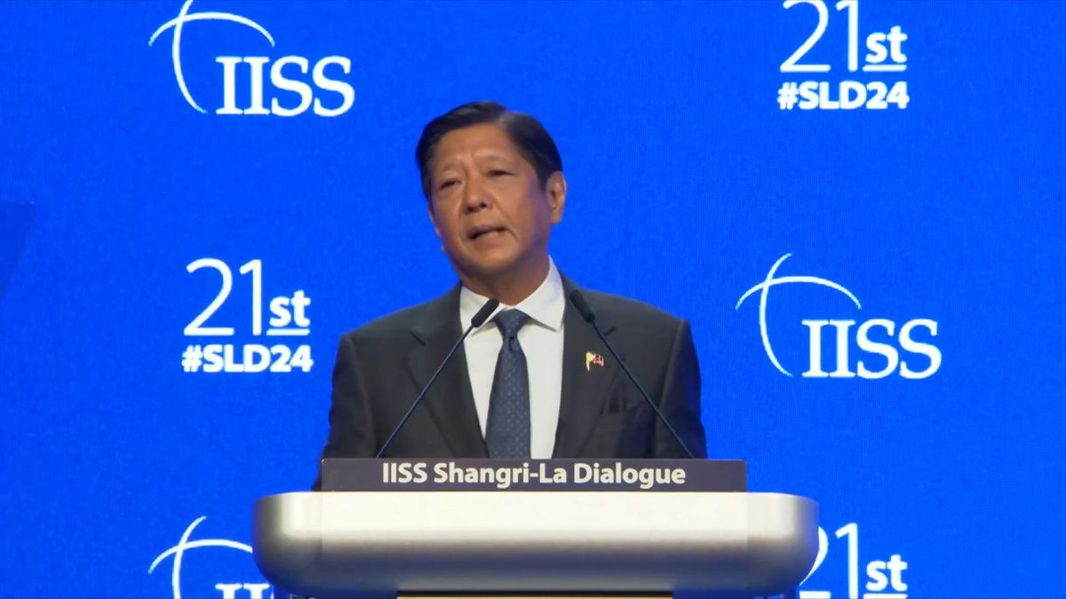フィリピン・マルコス大統領　国際会議で講演　中国を念頭に「南シナ海の安定が損なわれている」と批判