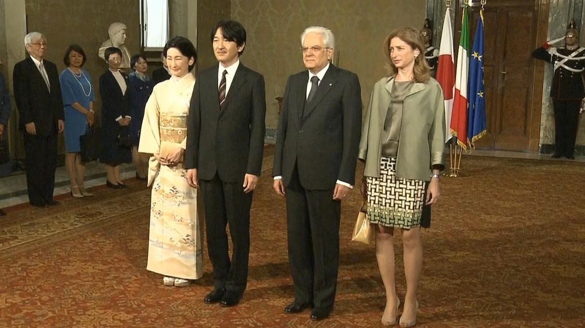 秋篠宮ご夫妻がイタリア訪問　式典に出席