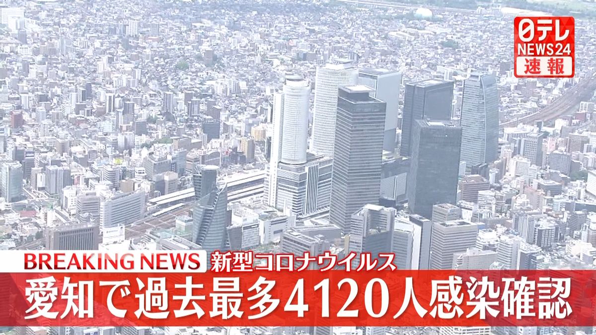 愛知で４１２０人感染　初の４０００人超