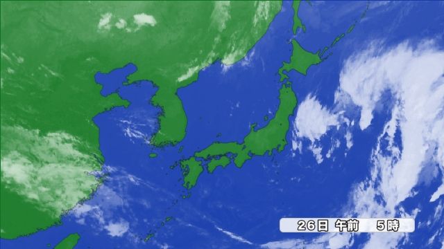 26日（木）午前9時の雲の様子