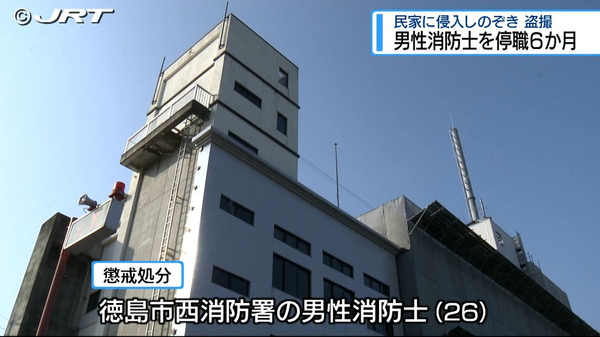 民家に侵入して浴室をのぞき盗撮を行った男性消防士　徳島市消防局は停職6か月の懲戒処分【徳島】