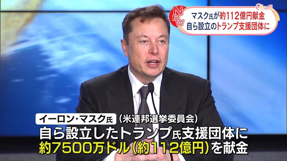 イーロン・マスク氏、トランプ前大統領を支援する団体に日本円で約112億円を献金