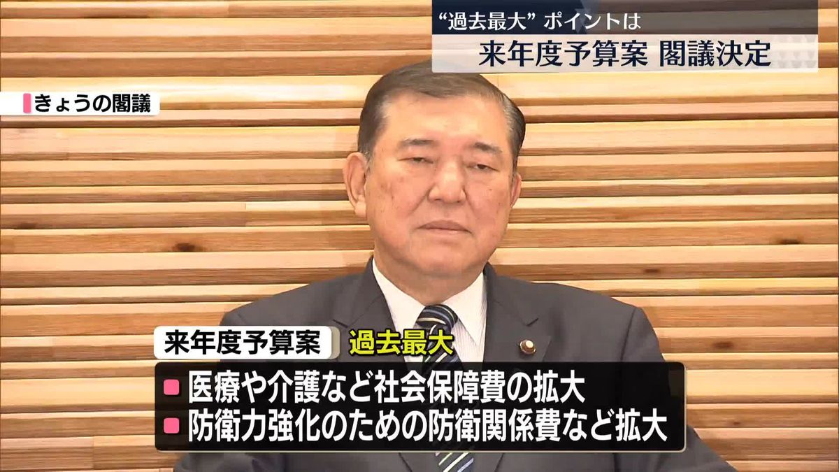 “過去最大”来年度予算案を閣議決定…さらなる“膨張”の可能性も