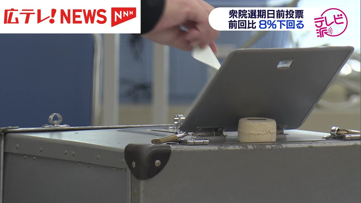 期日前投票者数　3年前の衆院選を下回る　広島