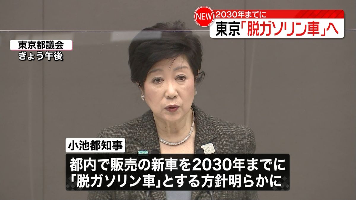 東京　２０３０年までに「脱ガソリン車」へ