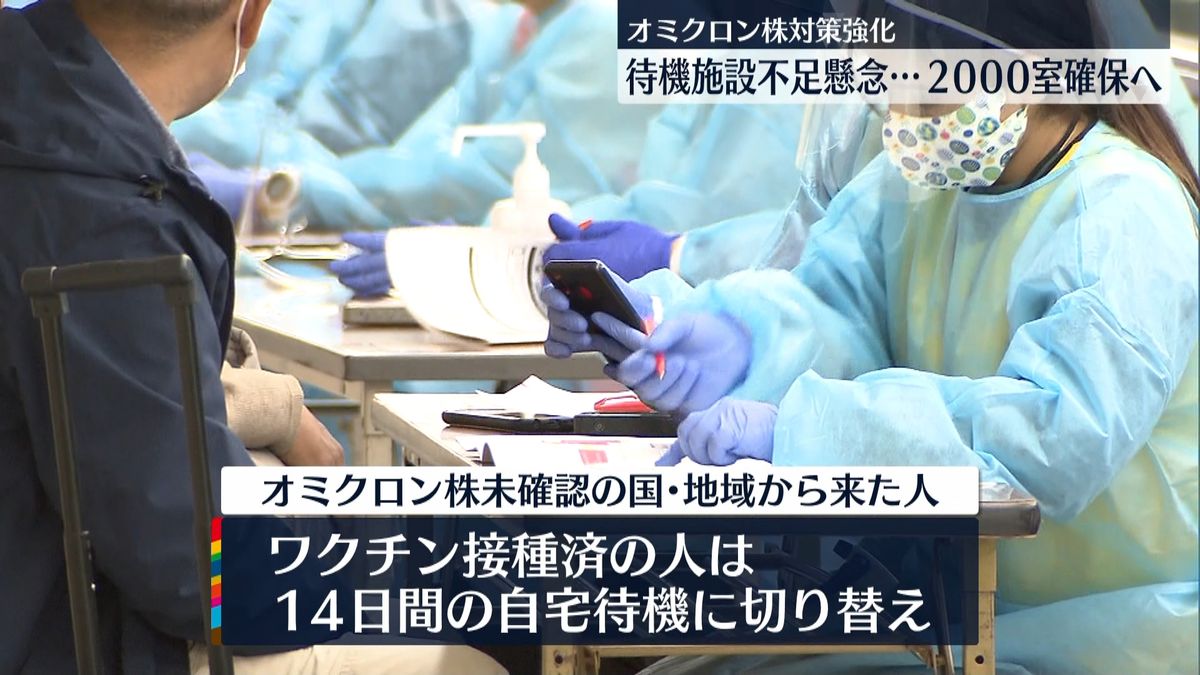 待機施設も増…オミクロン株水際対策強化へ