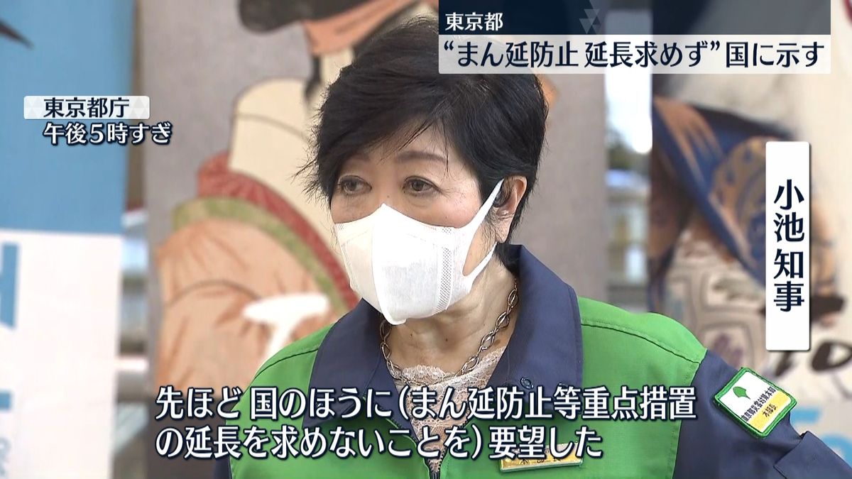 東京都“まん延防止”延長求めず　小池知事「警戒を怠ることはありません」