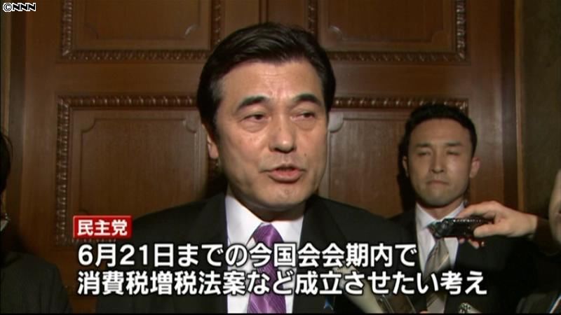 消費増税法案　来月８日審議入りで大筋合意