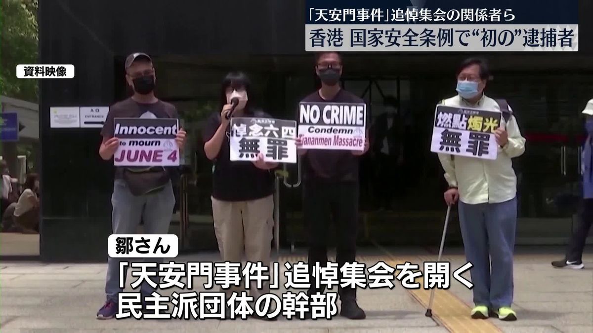 香港　国家安全条例違反の疑い　民主活動家ら6人逮捕