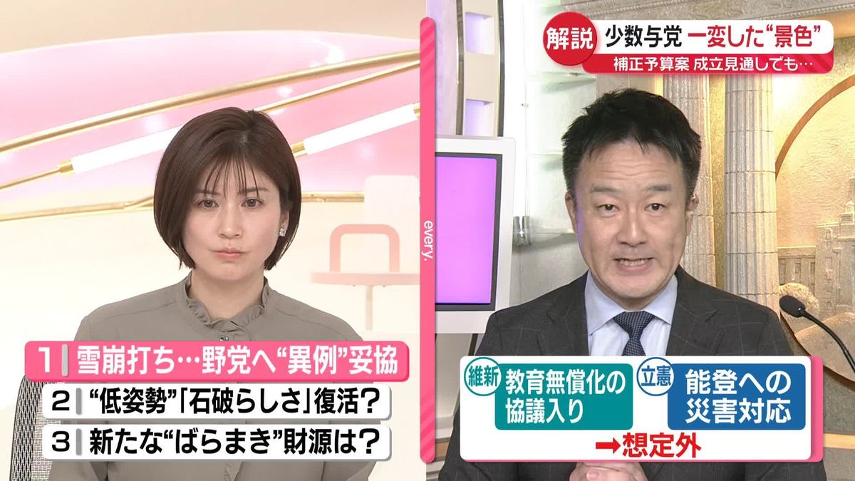 【解説】少数与党で一変　国会の“新たな景色”とは？　 野党に譲歩し…補正予算が成立見通し