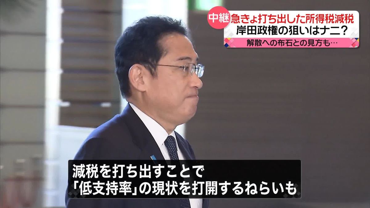 所得税減税を打ち出した背景…岸田首相の狙いは？