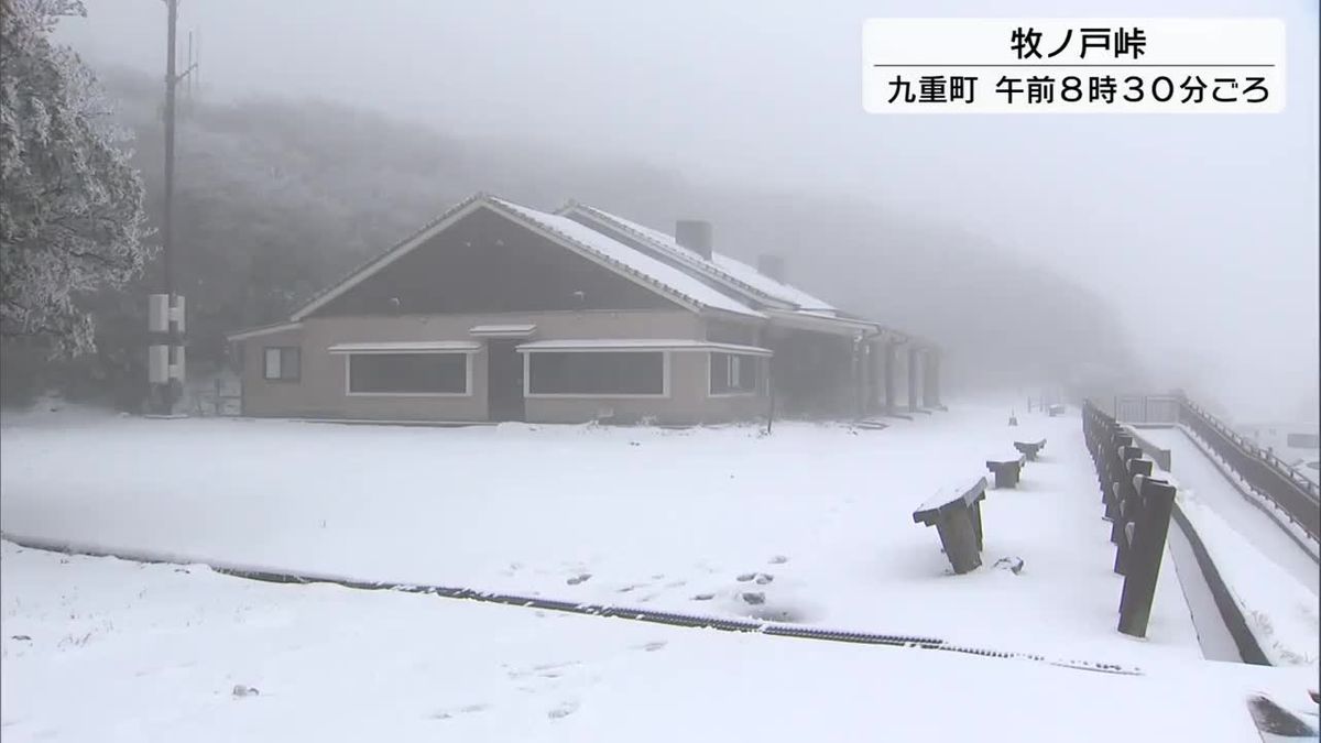 九重町の牧ノ戸峠　一面の銀世界が広がる　登山者「久しぶりでワクワクする」大分