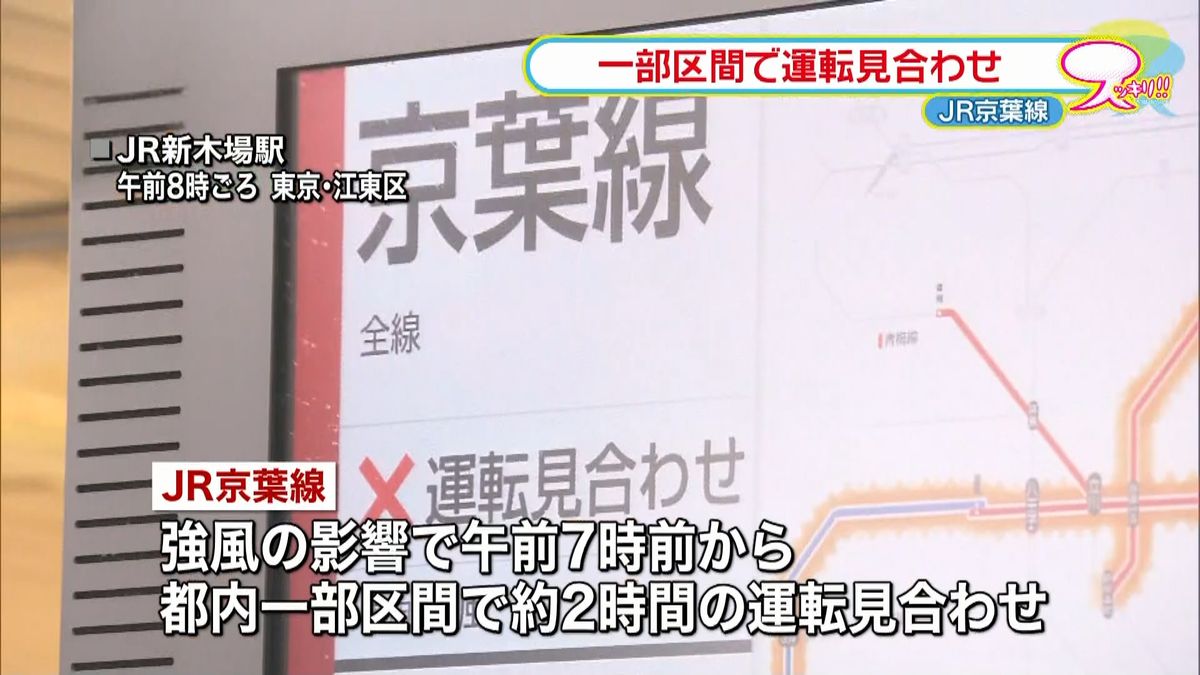 関東は大荒れ…鉄道各線で運休や遅れ相次ぐ