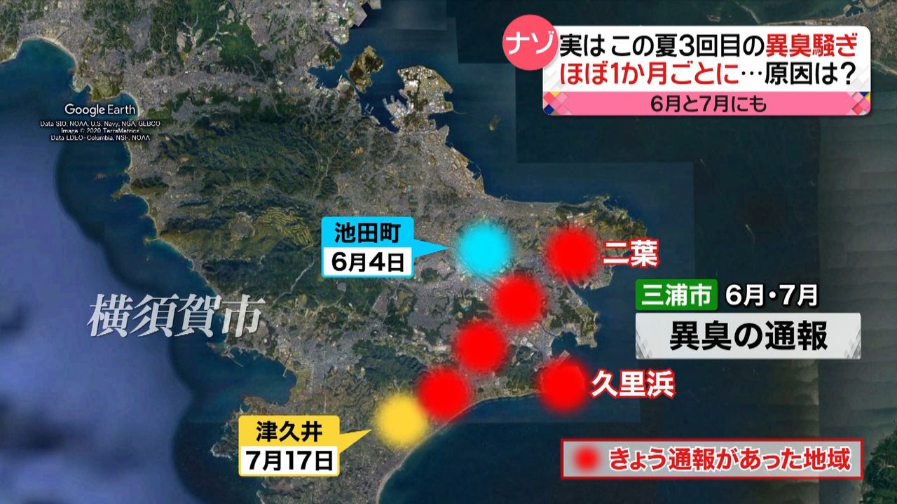 横須賀　この夏３回目の異臭騒ぎ…原因は？