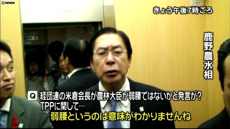 弱腰というのは意味がわからない～鹿野氏