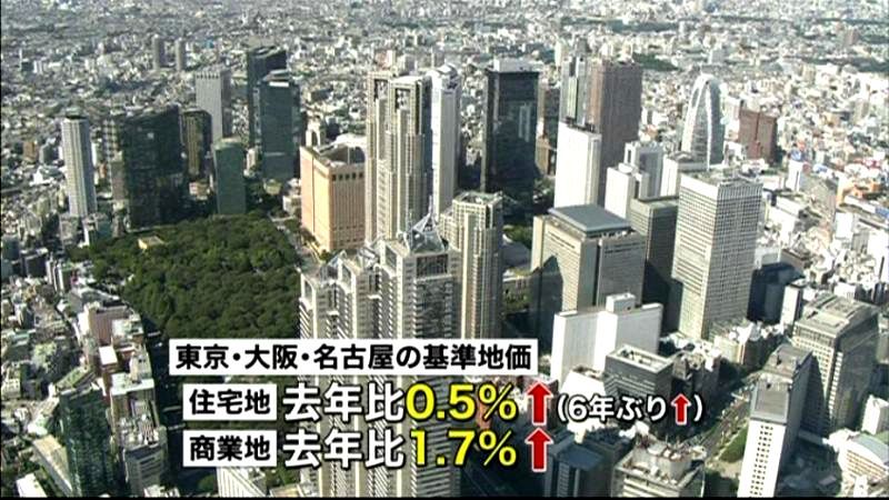 基準地価　三大都市圏の住宅地上昇に転じる