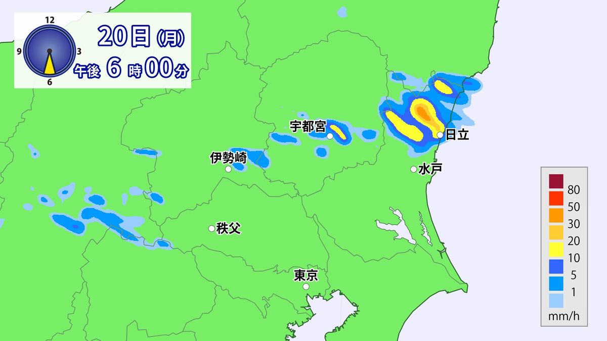 関東北部で雨雲発達　夜にかけてにわか雨や雷雨のおそれ