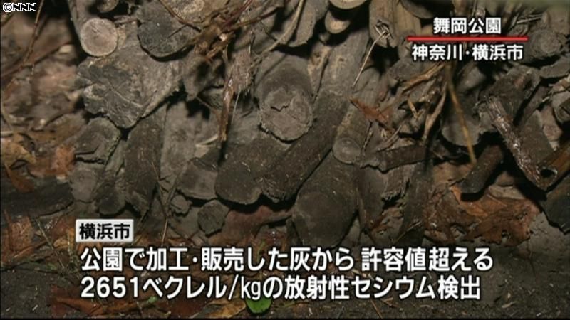 公園の加工灰から許容値超セシウム　横浜市